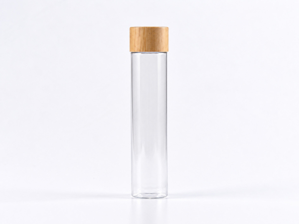 PET Röhrchen 100 ml – Schraubverschluss Bambus